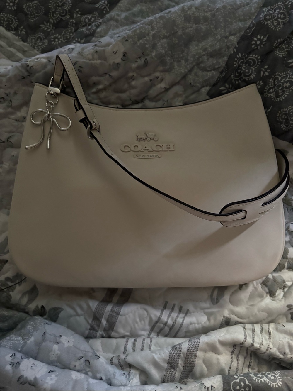 Coach Penelope Chalk Pebble Leather Shoulder Bag